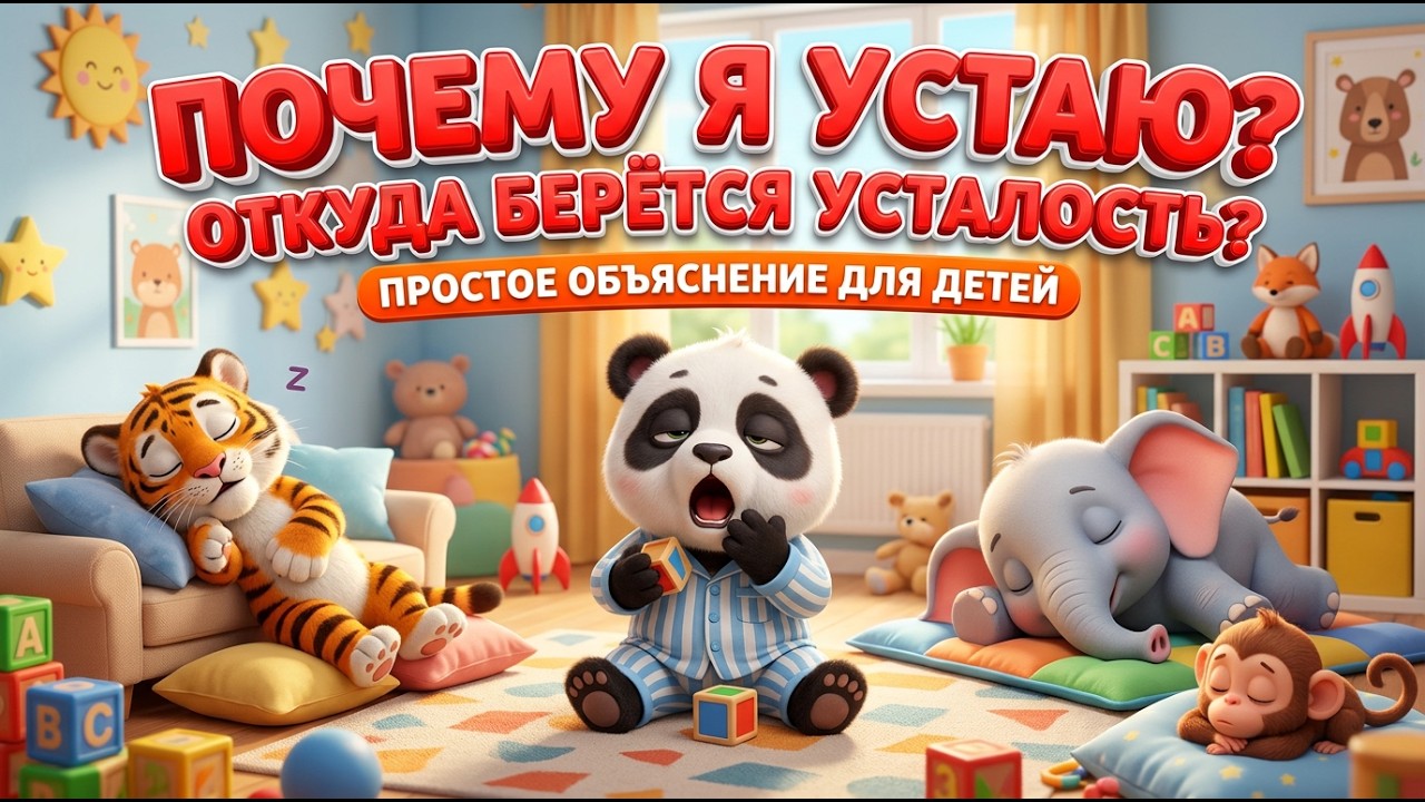 Почему я устаю  Откуда берётся усталость  Простое объяснение для детей
