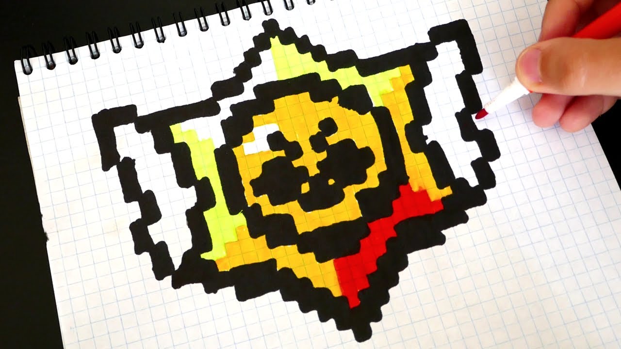 BRAWL STARS ! ЗНАЧОК БРАВЛ СТАРС РИСУНКИ ПО КЛЕТОЧКАМ -PIXEL ART