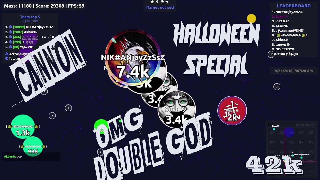 Agar.io/ogario - CRAZY SPLITS ✅Cannon, Trick, Pre. Etc.✅