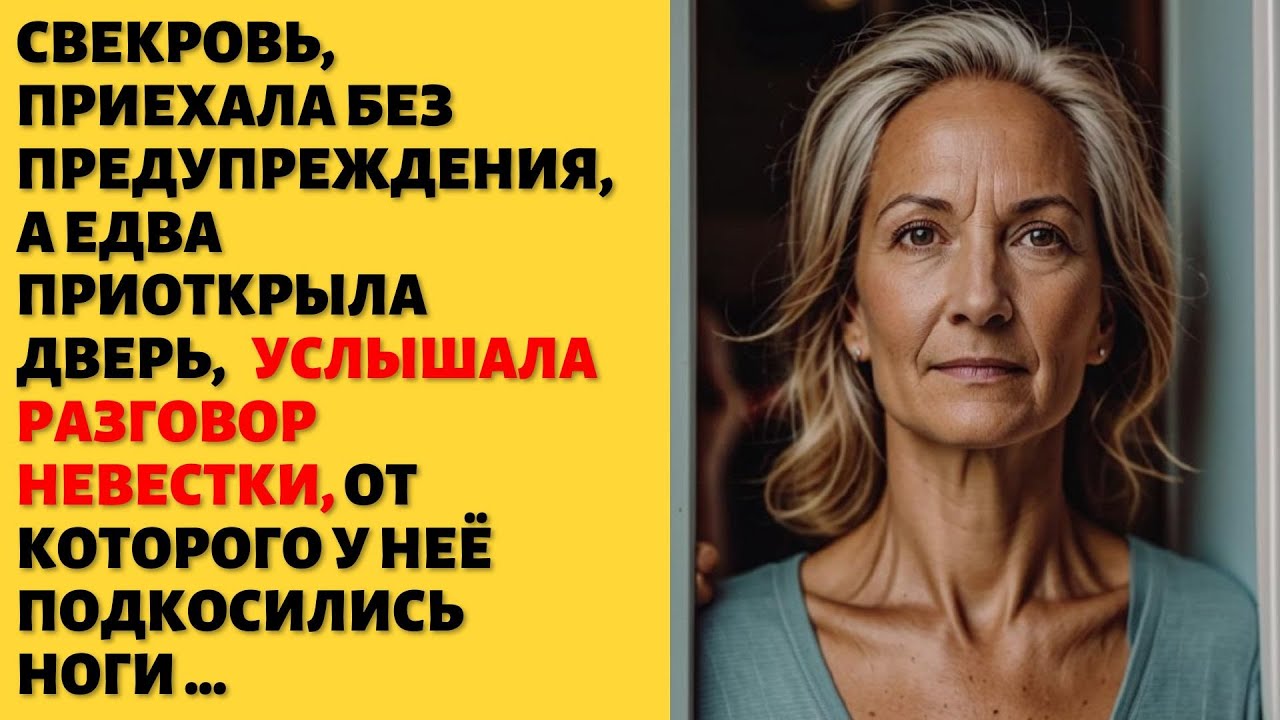  Женщина случайно услышала разговор невестки от чего у нее подкосились ноги