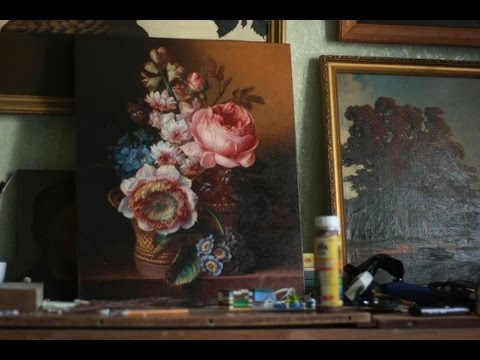 Цветы в корзине Still life with flowers Часть 2.