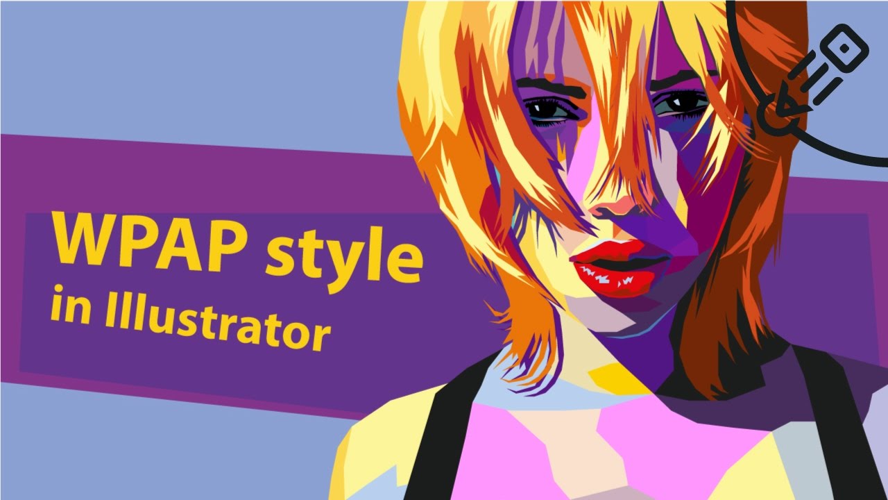 Поп арт портрет в Иллюстраторе. Pop art portrait in Illustrator WPAP Style.