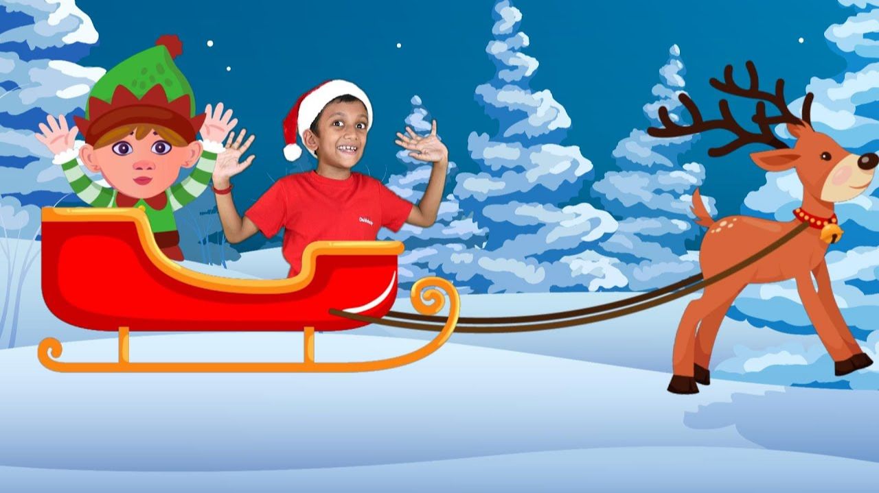 Новогодняя детская песенка динь динь дон  Jingle bells на русском  Kuku and Cucudu