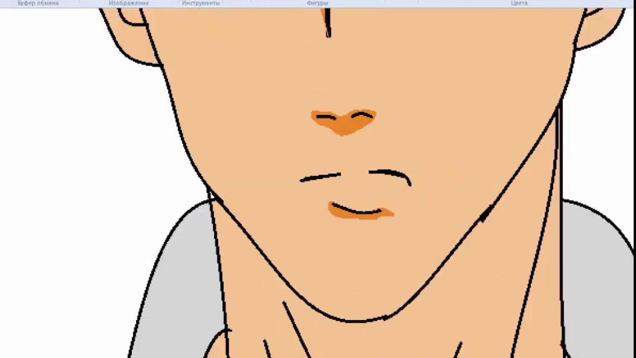 Как нарисовать One Punch Man В Paint Поэтапно