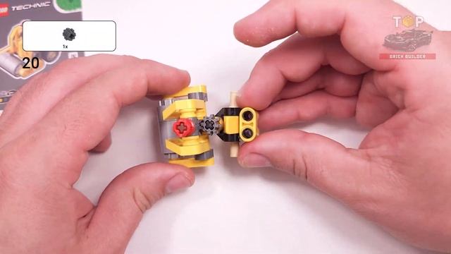 LEGO Technic Mighty Machines S1 18 Дорожный каток 42233 Пошаговые инструкции по сборке