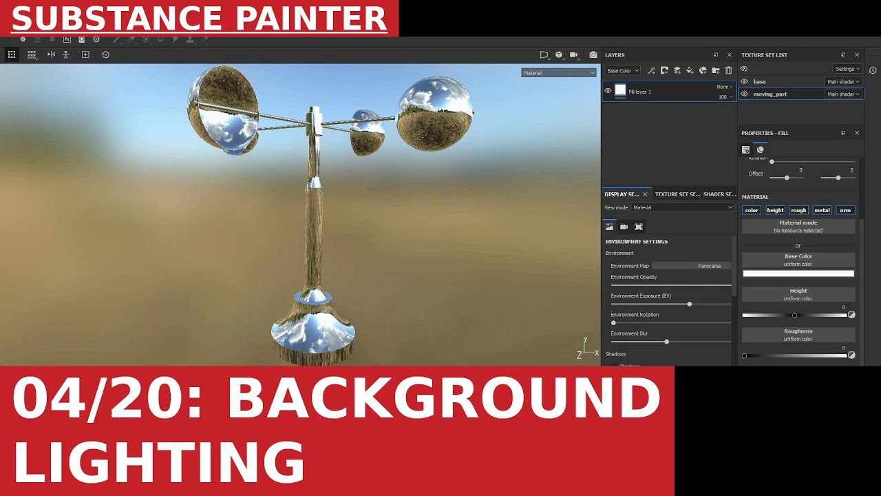 Substance Painter Fundamentals - 04 - Changing Background Image And Direction