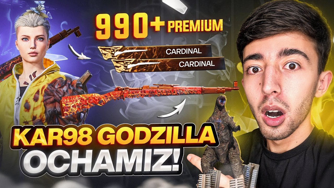 GODZILLA KAR-98 KELDI  990 PREMIUM KEYS OCHAMIZ - PUBG MOBILE!!!