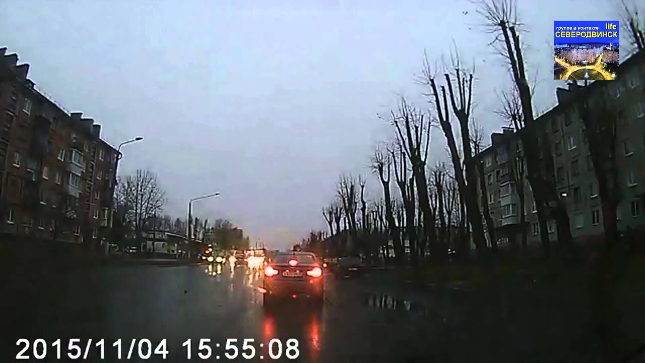 Северодвинск.Видео аварии с двух регистраторов.