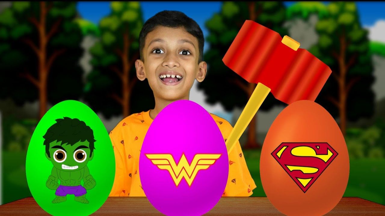 Яйцо сюрприз # Surprise Eggs Superheroes # Kuku And Cucudu Детские Песни