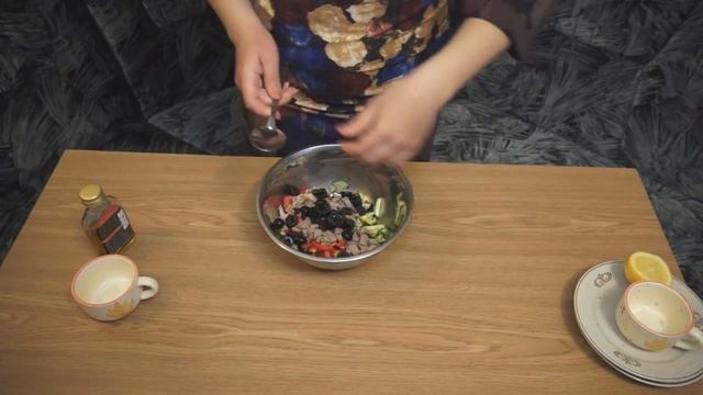 Мясной салат с болгарским перцем