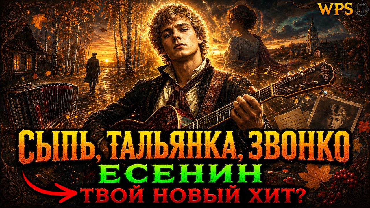 Сергей Есенин: Сыпь тальянка звонко!  Метал  гармоника Есенин тальянка