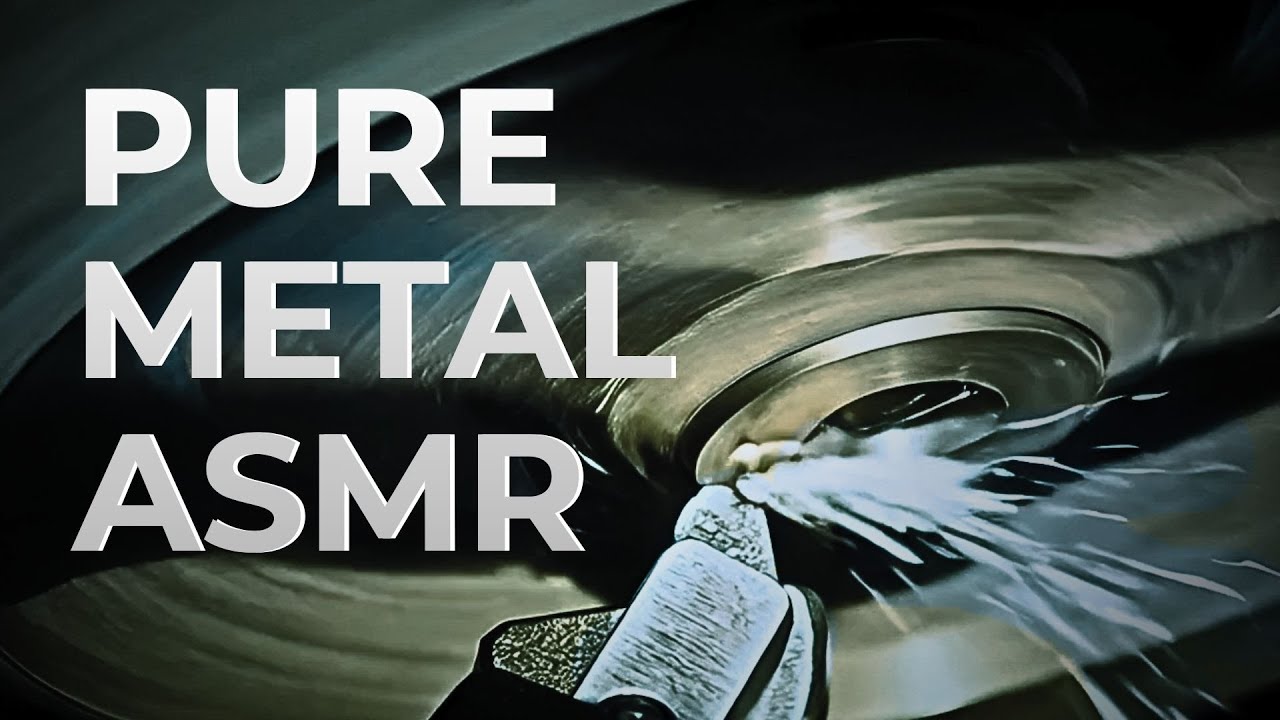 Lathe machining sounds  Чистый металлический рез