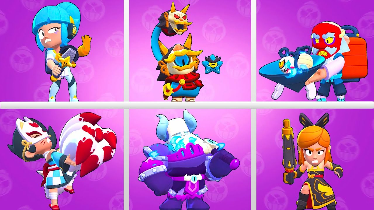 Brawl Stars - NEW SKINS UNLOCK LOSE  WINNING POSE  АНИМАЦИЯ ПОБЕДЫ И ПОРАЖЕНИЯ ВСЕХ НОВЫХ СКИНОВ