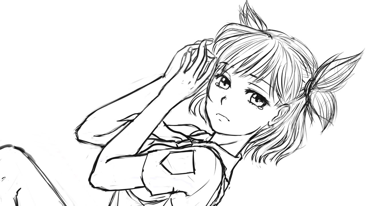 Speedpaint: Lena Dakimakura 2 scetch