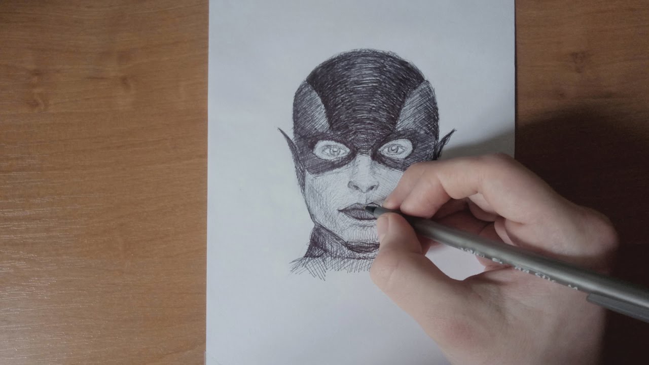 Speed Drawing The Flash ( Ezra Miller ) | Рисунок Флеша ( Эзры Миллера)