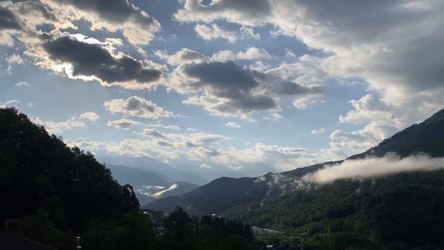 Таймлапс рассвет 24.06.25 в Красной Поляне
