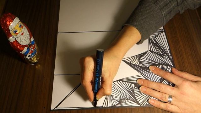 ASMR: Zentangle * Drawing * Marker * Paper Sounds / Зентангл * рисование * фломастер [ART-STANDART]