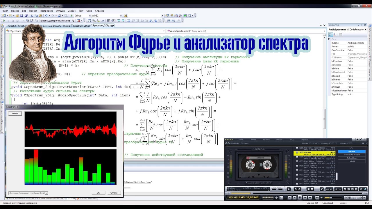 Алгоритм Фурье ДПФ - базовые принципы и на их основе - анализатор спектра.