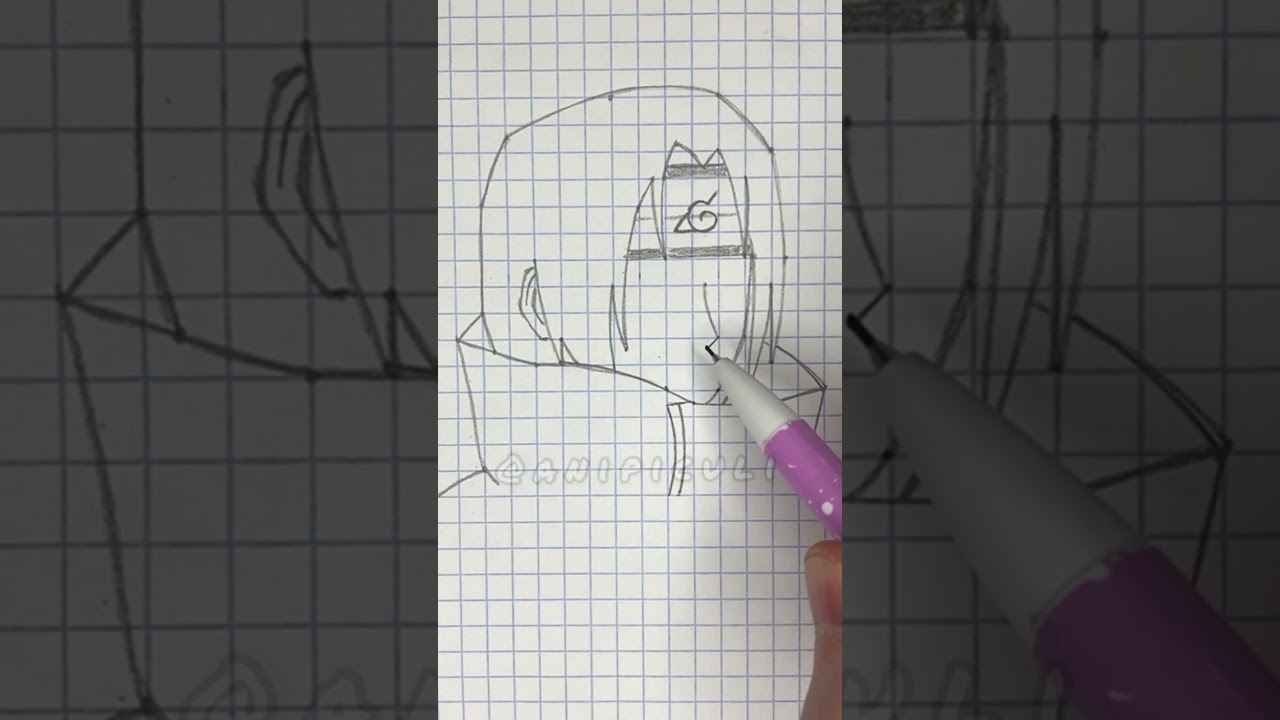 Как нарисовать Итачи по клеточкам