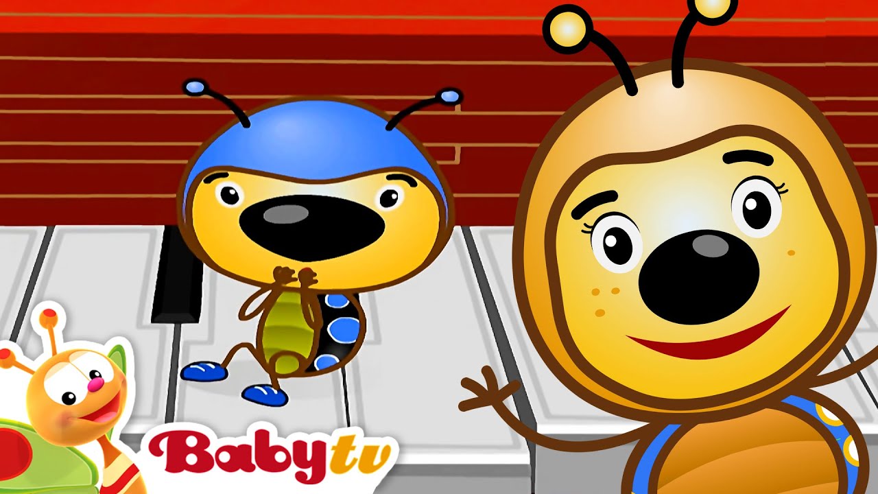 Сюрприз-звук! Обезьянка с тарелками  Играем в прятки BabyTVRU