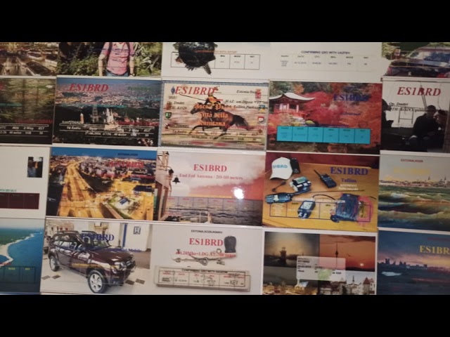 Мои отосланые подтверждения QSL карточки.Разные фоны....