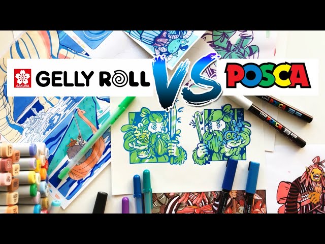 Gelly Roll VS Posca  Материалы для лайна