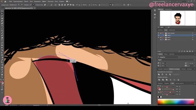 Векторный портрет Афоня TV  Cartoon Speedart For Afonya TV  Adobe Illustrator 2020