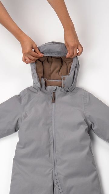 89146_Зимний детский комбинезон_ight Grey | Happy Baby