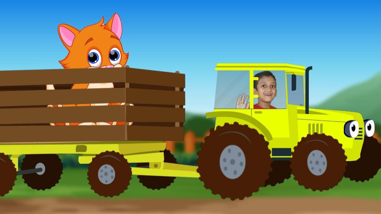 Тракторы и Животные 🚜🐱 # Угадай Животное по Звуку # Детская Песенка – Kuku And Cucudu