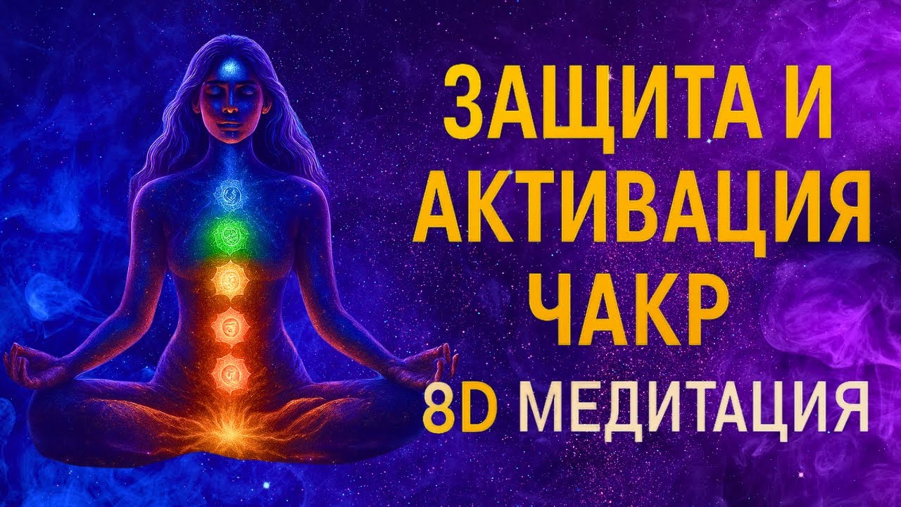 8D МЕДИТАЦИЯ 11 мин  Полная ЗАЩИТА и АКТИВАЦИЯ 7 ЧАКР  Просто надень наушники и лови тета-волны!