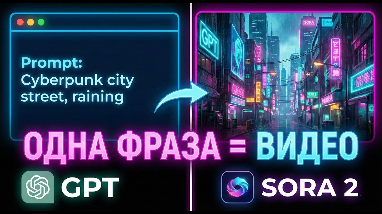 ЗАБУДЬ про монтаж! SORA  GPT: Видео генерируется само!