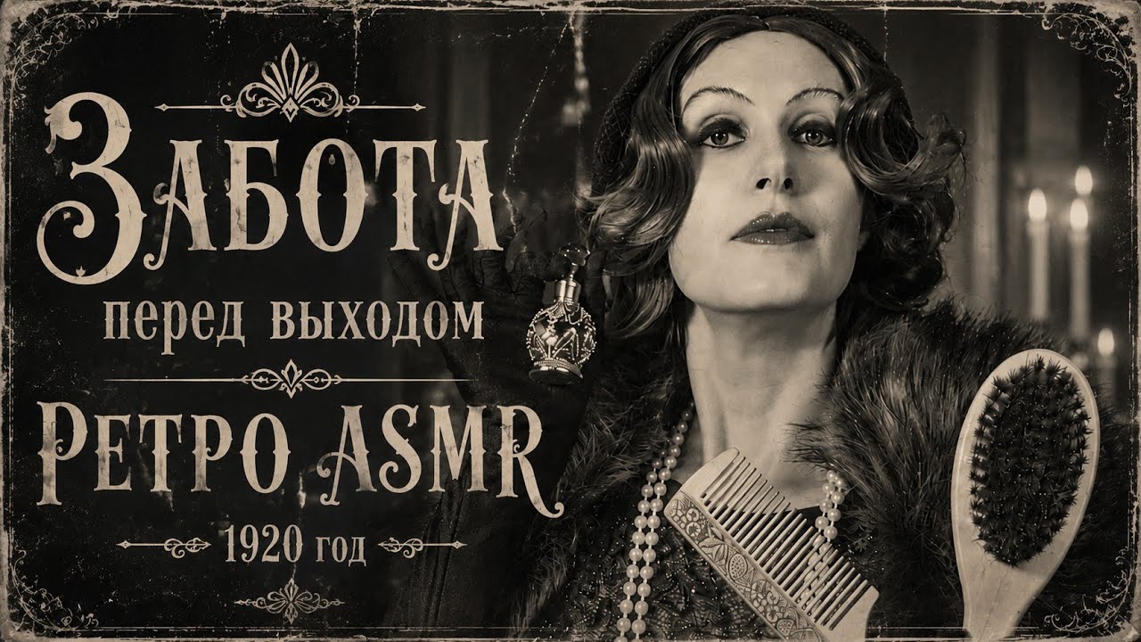 ASMR 1920-х  Тихая забота перед театром  Уход духи свечи украшения