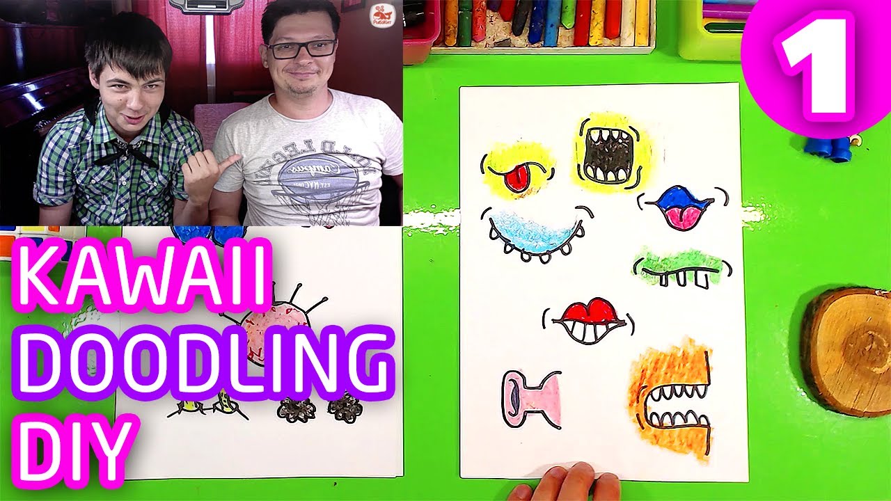 KAWAII РИСУНКИ  Как нариовать КАВАЙНЫЕ МОРДАШКИ  DIY Kawaii рыбакит