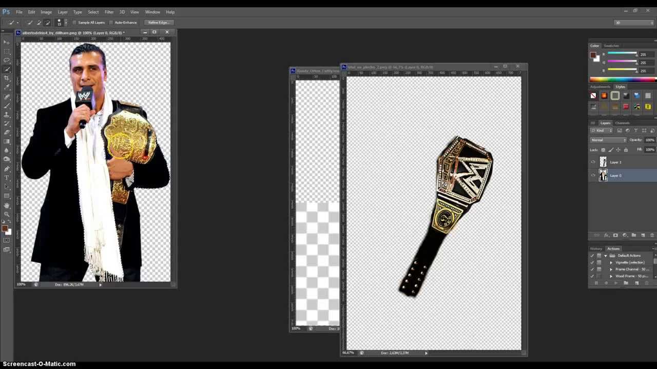 Вставка титула рестлеру в Photoshop CS6
