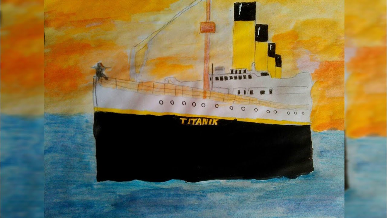 Рисуем Титаник  TITANIC 