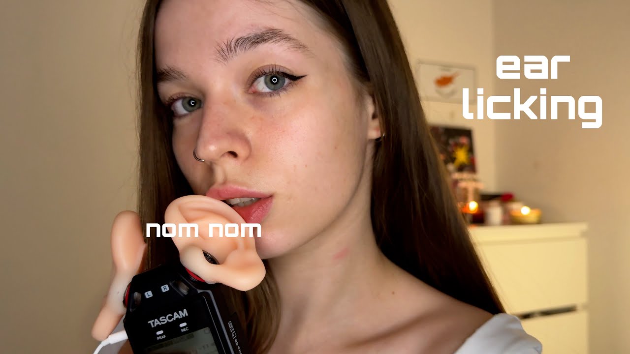 АСМР .ᐟ ликинг ушек и звуки рта неразборчивый шёпот