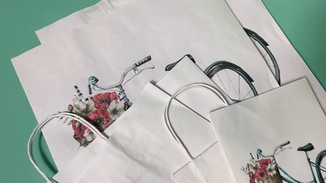 Печать на пакетах. Печать цветных рисунков фото логотипов на заказ Крафт пакет с печатью.