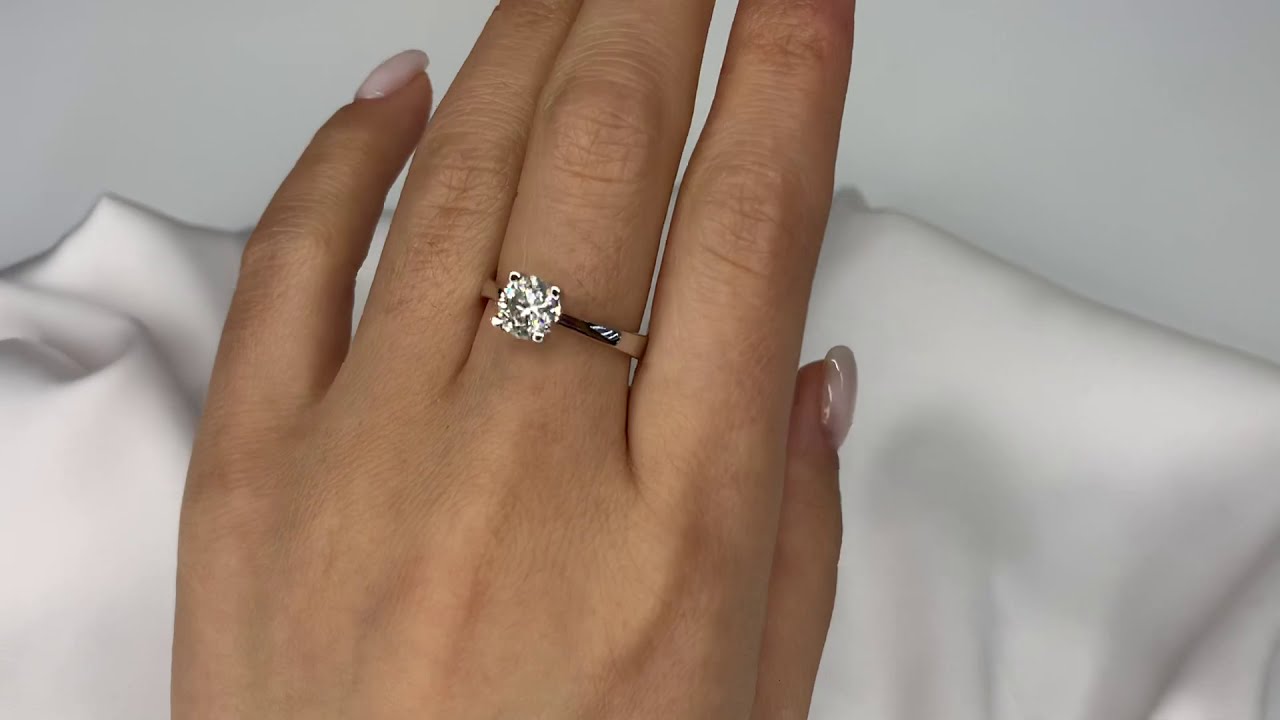 Кольцо с бриллиантом 1.0ct II2 GIA