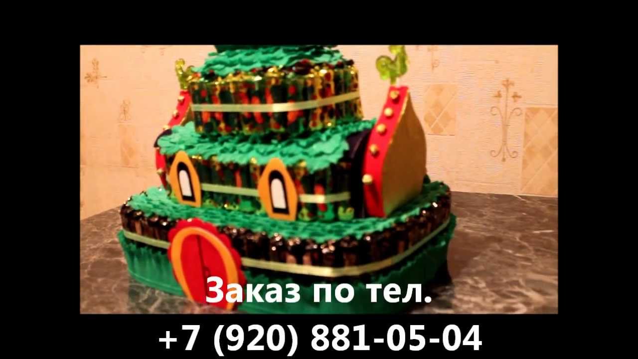 Композиция из конфет (Теремок)