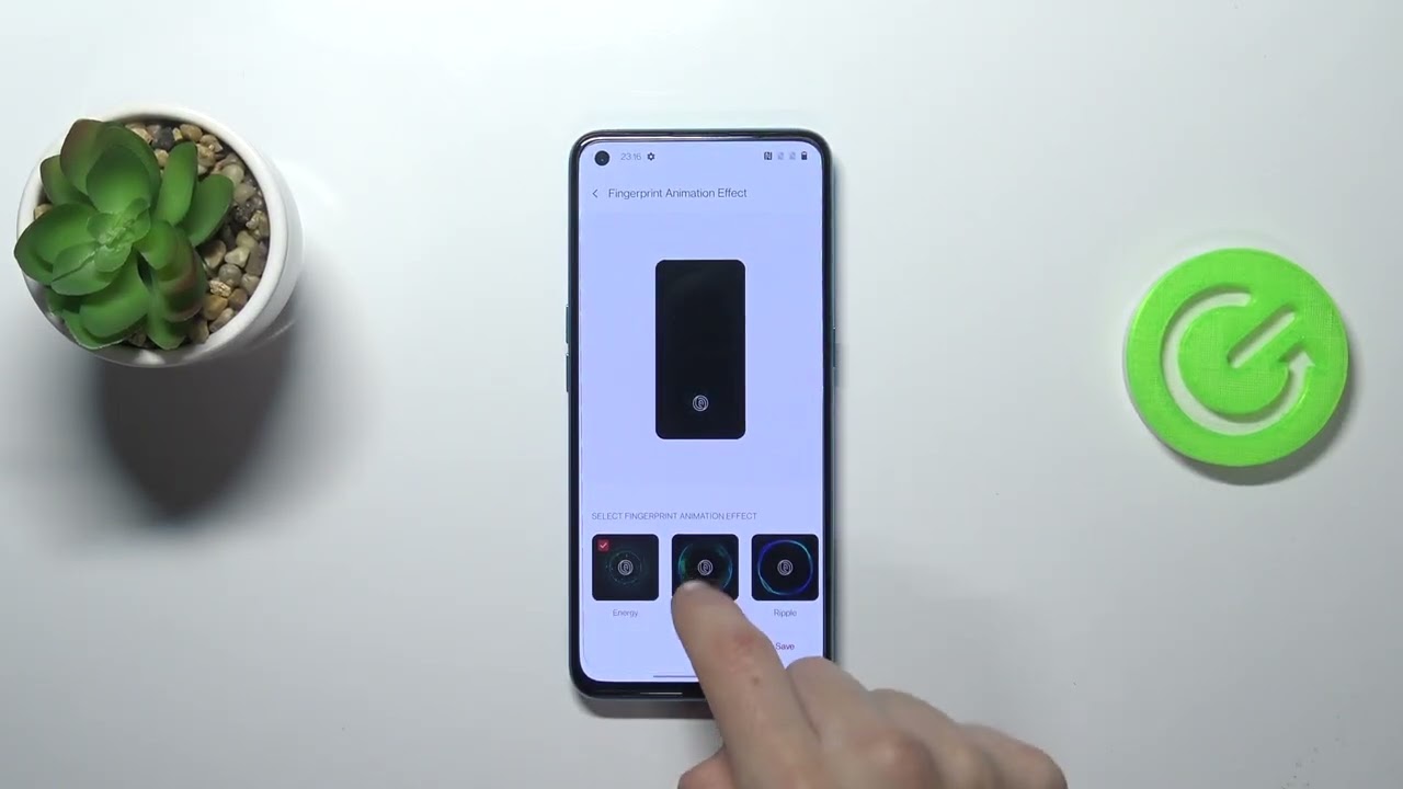 ONEPLUS Nord CE 5G  Выбор анимации отпечатка пальца на ONEPLUS Nord CE 5G