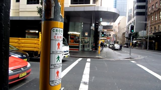 Traffic light-sound in Sydney Australia SEMAFORO  VIAJE AUSTRALIA AUDIOVISOR