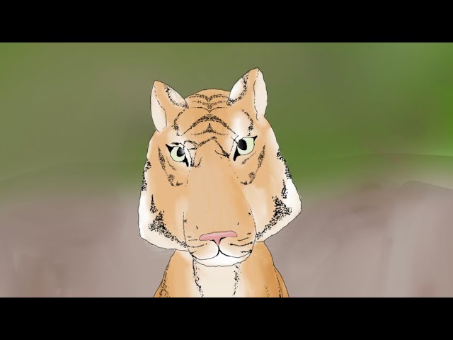 Как нарисовать тигра в Sketchbook на Ipad  Рисунок тигра по-этапно  Учу рисовать