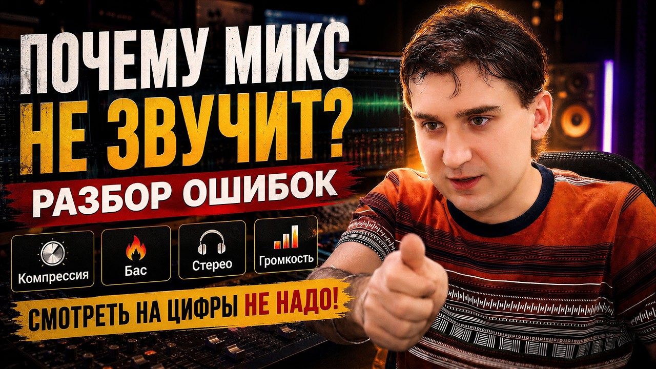 Почему микс не звучит? Частые ошибки компрессии, Mid/Side и стереобазы • №400