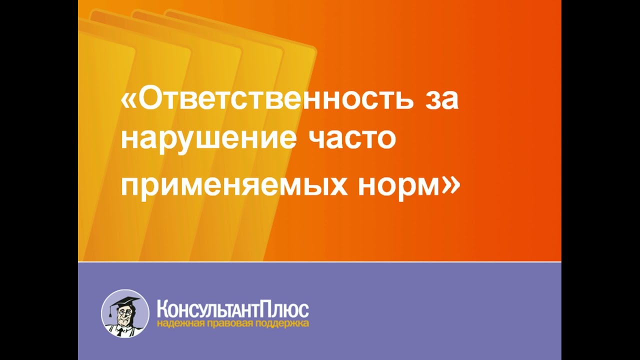 ИБ Ответственность за нарушение часто применяемых норм