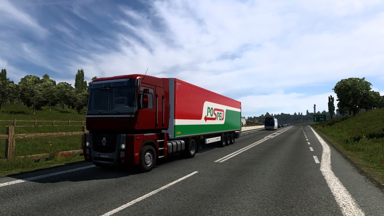 Euro Truck Simulator 2 1.55 Варшава PL в Ольштын PL Насосы 15 344 кг