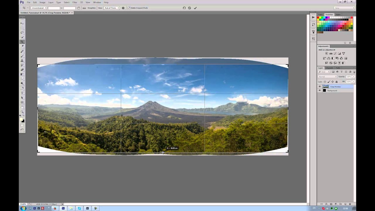 Обработка пейзажа панорама. Landscape retouching panorama
