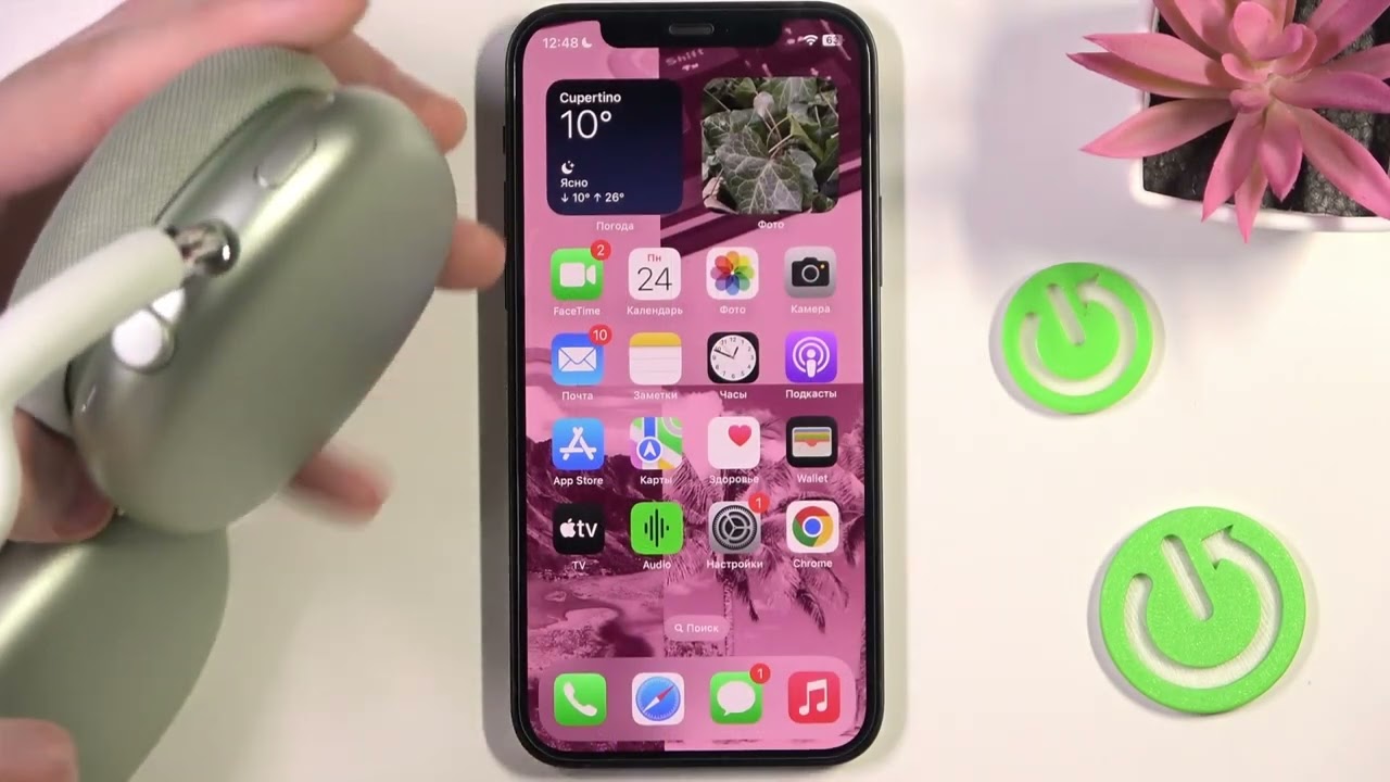 Как включить шумоподавление на наушниках Apple AirPods Max с помощью жестов?