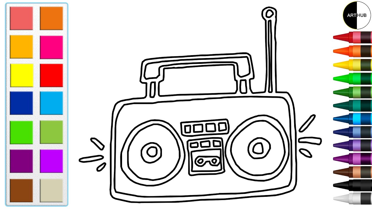 How To Draw Radio Coloring Pages