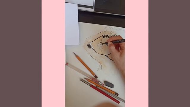 Скетч девушки по иллюстрации Алëны Лавдовской.