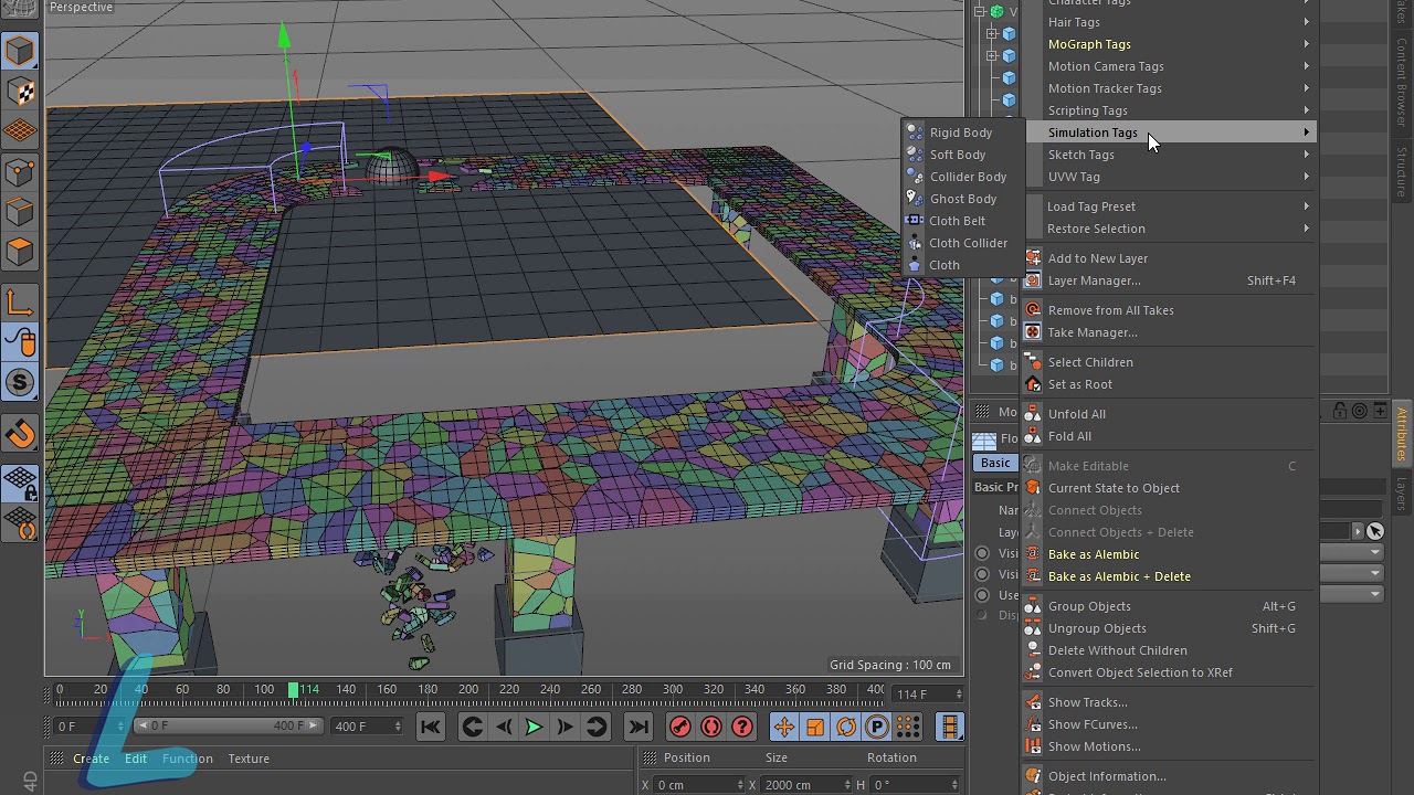 Double Bridge Distraction using Voronoi Fracture